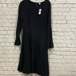 Old Navy Dress Medium Tall Long Sleeve Black